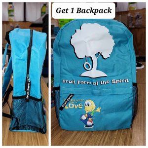 NEW FRUIT FARM BACKPACK  AND HEADPHONES FOR KID